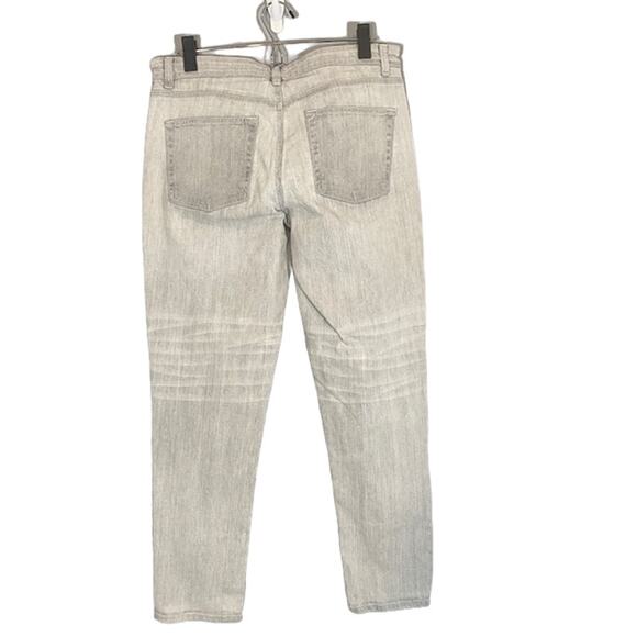 Eileen Fisher Light Gray Wash Straight Leg Denim Jeans Women Sz 8 - Picture 2 of 12